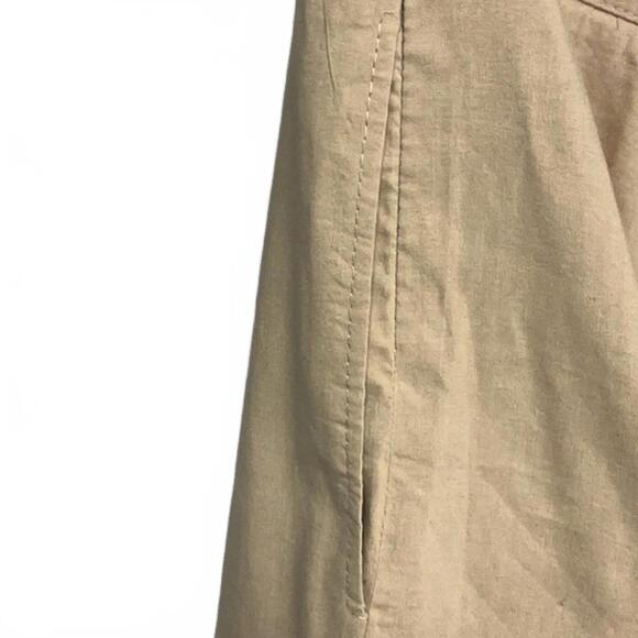 Theory Camel Pleated A-Line Skirt with Tie Waist Size 10 - Picture 7 of 9